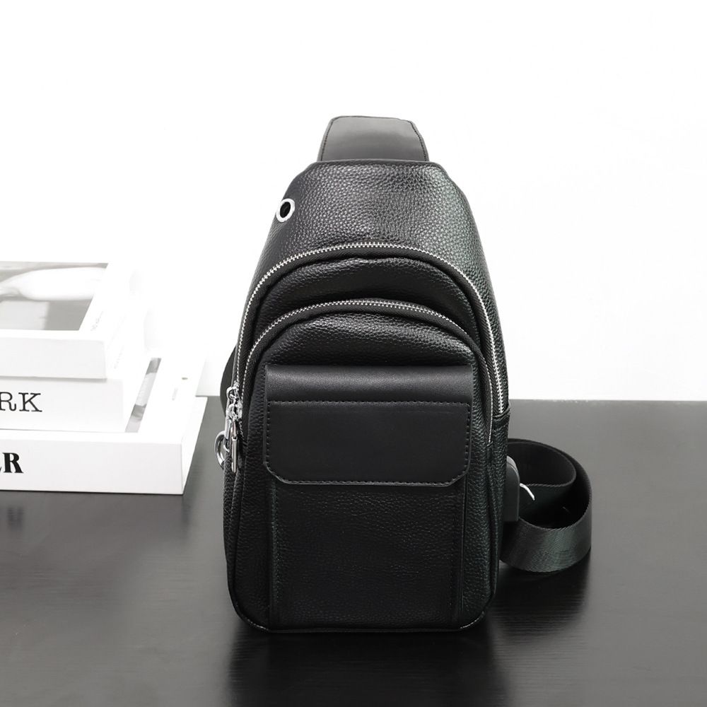 Jauna krūšu soma vīriešiem, izgatavota no govs ādas, ar augstas klases modernu sajūtu, personalizēta un praktiska_voghion.com