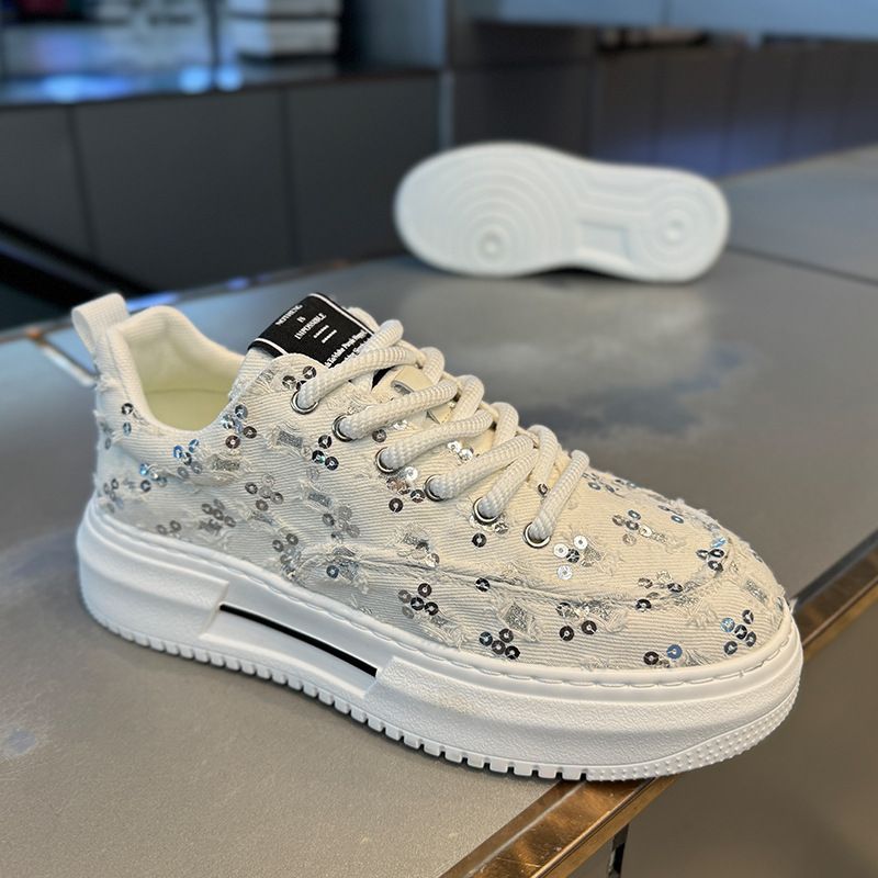 Herrenschuhe Frühjahr 2024, neuer Stoff, atmungsaktiv, bequem, niedrige Spitze, runde Zehenpartie, zum Schnüren, Sport- und Freizeitschuhe_voghion.com