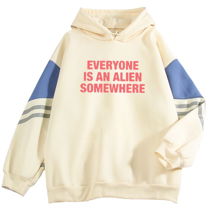 Pull-over américain à blocs de couleurs, coupe ample, pour tous, style américain. Haut tendance._voghion.com