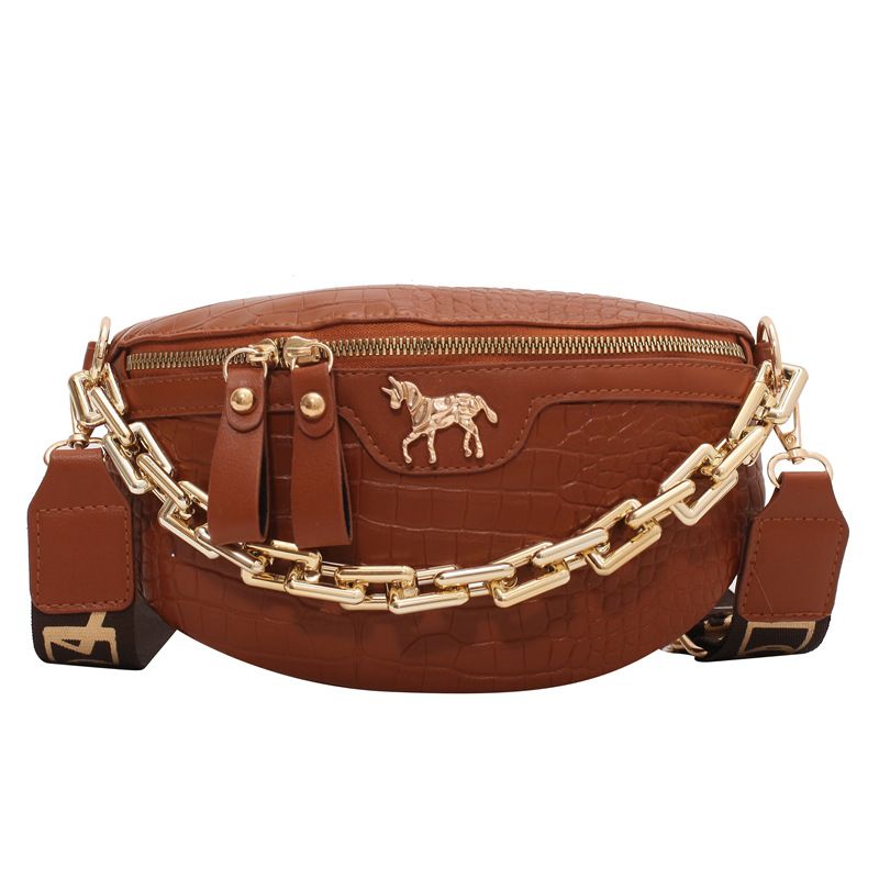 Acrylic Thick Chain Shoulder Messenger Bag 2023 Autumn and Winter New Fashion Chest Bag Mobile Phone Coin Waist Bag Shoulder Bag_voghion.com