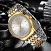 Men's Stainless Steel Quartz Watch With Date Display, Water Resistant, Luminous Hands, And Business Casual Style Calendar Business Watch_voghion.com