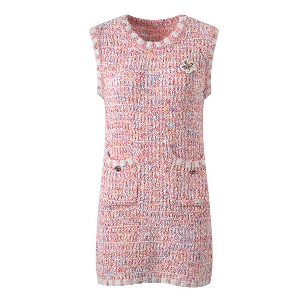 Dammekleeder Franséisch Stil Parfum Stil Rich Girl Rosa Séiss Altersreduktiounskostüm 2024 Fréijoer a Summer neien Salty Mature Zweedeel Kostüm_voghion.com