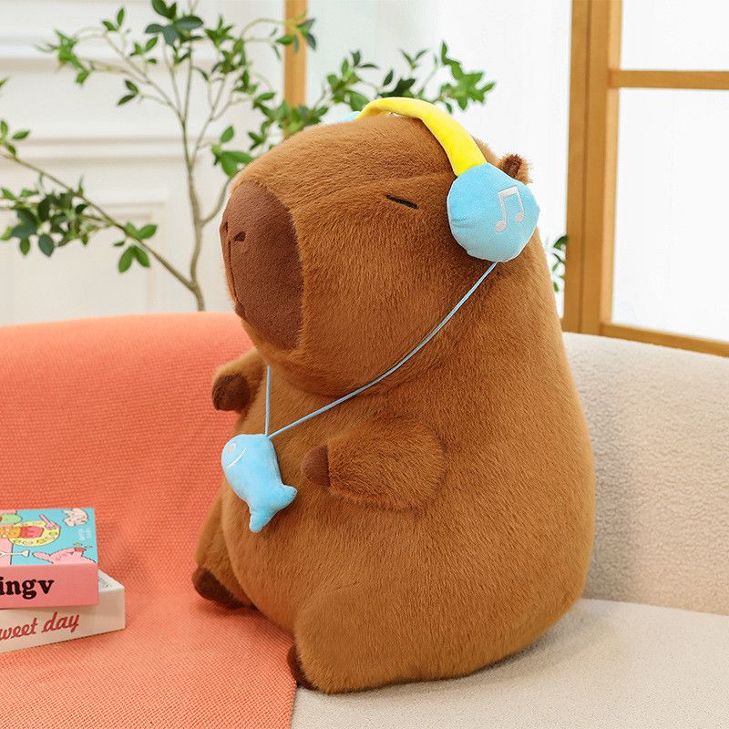 Adorable Magical Capybara Plush Toy With Headphones Perfect For Kids Gift Halloween_voghion.com