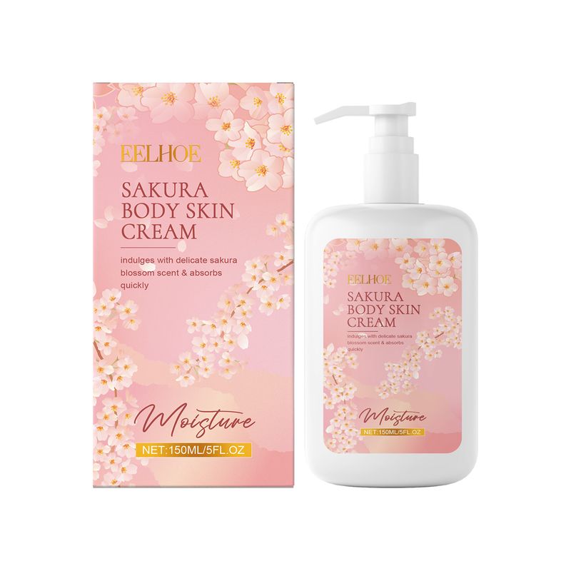 Sakura Feuchtigkeitsspendende Feuchtigkeits-Körperlotion, Feuchtigkeitsspendende und Hydratisierende Haut, Glatte Feuchtigkeitscreme für den Körper_voghion.com