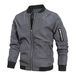 Straight European Size Spring Autumn Men's Baseball Coat Youth Slim Fit Flight Jacket Men_voghion.com