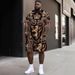 Men's Clothing Plus Size Summer T Shirt Shorts Suit Pattern Animal 3D Digital Printing Casual Beach Pants Suit_voghion.com