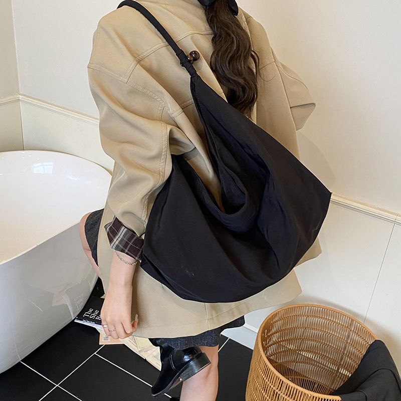 Women's Fashion Tote Bag Casual Canvas Shoulder Bag For Daily Use And Short Trips, Lightweight And Spacious With Multiple Pockets, Black, Olive Green_voghion.com