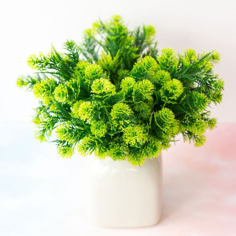 Plant wall material simulation plants 5-pronged water grass hairy pine flower fern plant_voghion.com