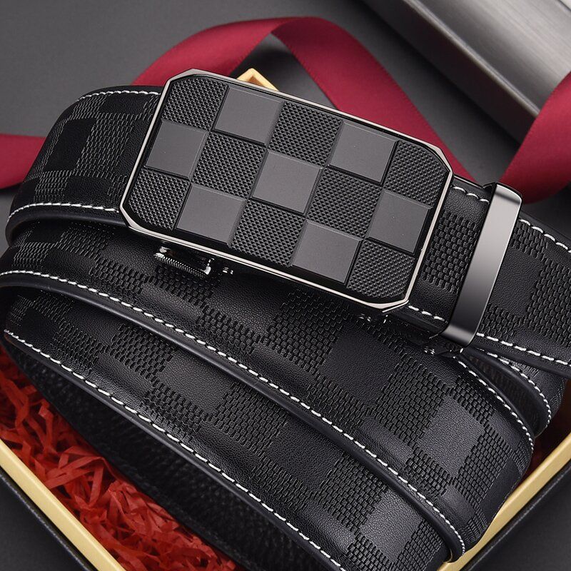 Nieuwe heren high-end leren riem met automatische gesp en koeienhuid tailleband, heren high-end casual broekriem, grensoverschrijdende voorraad beschikbaar_voghion.com