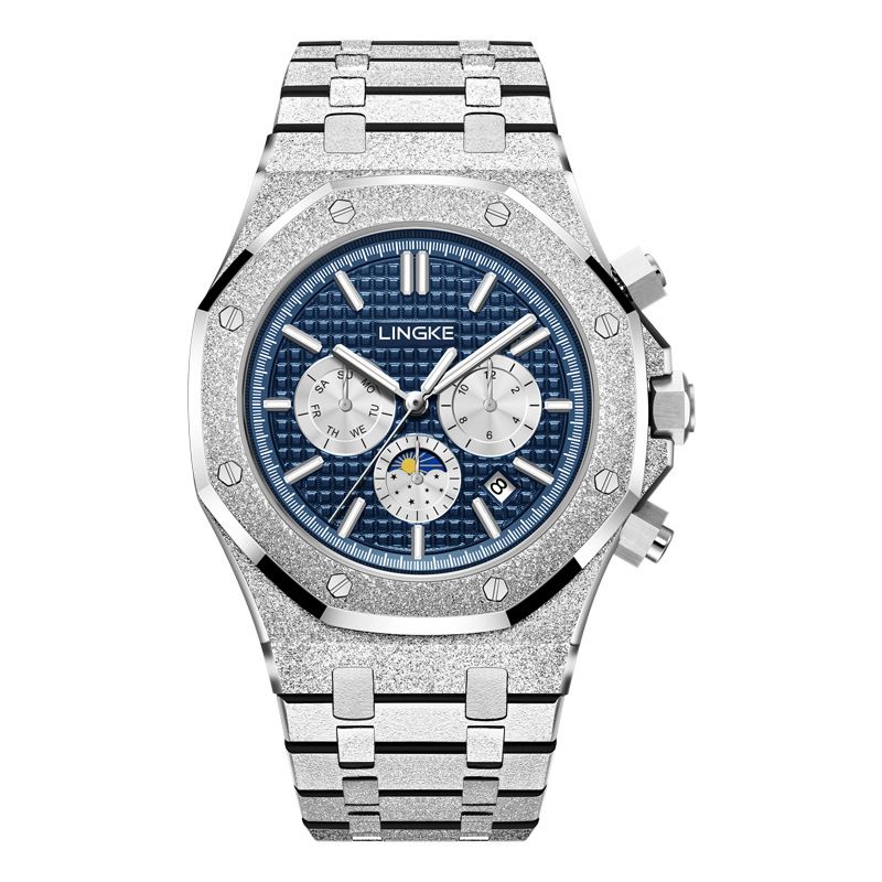Men's Automatic Mechanical Watch With Luminous Hands, 50M Water Resistant, Sapphire Crystal, Stainless Steel Bracelet, Date Display_voghion.com