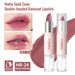Lippenstift, matte Farbe, fixierter doppelköpfiger Regenmantel-Lippenstift, einzigartiges doppelköpfiges Design, Make-up, langlebig, wasserdicht und antihaftbeschichtet_voghion.com