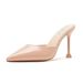 6288-3 Slippers High Heels Leather Simple Daily Professional Commuting Women's Shoes Thin Heel Pointed Toe OA Elegant_voghion.com
