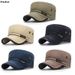 Mode Vintage Jeans Militärmütze Männer Flat Top Cadet Army Caps Jagd Kampf Taktische Visiere Hut Bequemer atmungsaktiver Denim_voghion.com