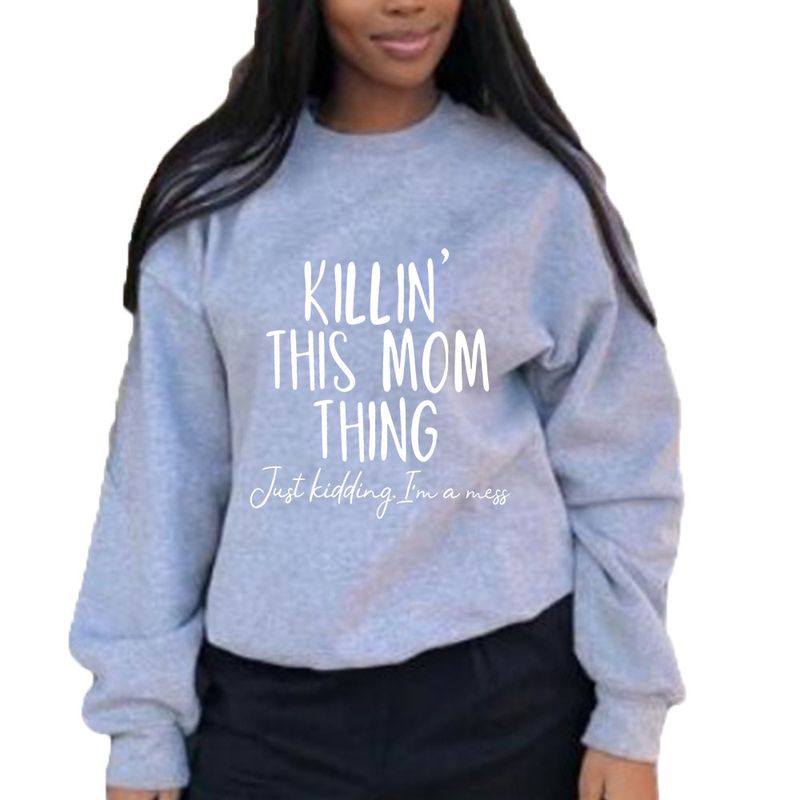 Bedruckter, lässiger, lockerer Langarm-Hoodie für Damen_voghion.com