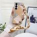 Elegant Retro Contrast Color Blocking Silk Strap Wrist Leather Phone Case Cover For Samsung Galaxy Z FOLD 7 6 5 4 3 5G_voghion.com