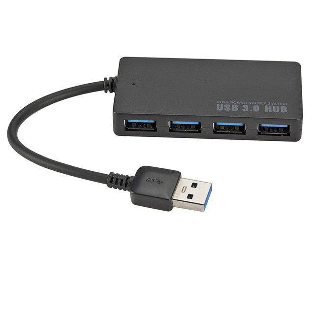 Ultradünner 4-Port-USB3.0-HUB mit hoher Geschwindigkeit und Kontrollleuchte, HUB mit USB 2.0-Splitter für Computer und Laptops mit mehreren Geräten, bis zu 5 Gbit/s_voghion.com