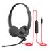 Professional Lightweight Call Center Headset With Dual 3.5mm/USB Connector – Noise-Canceling Mic For Customer Service, Aviation & Business_voghion.com