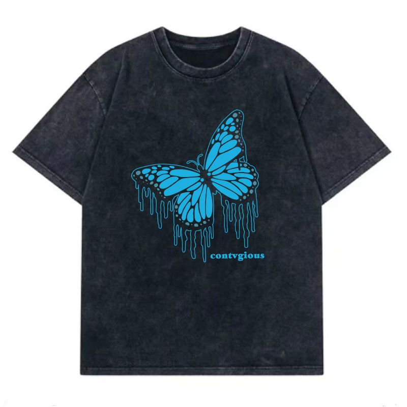 Sommer-Budget-Ende-Krawatten-Reißverschluss, solides Großhandels-T-Shirt aus reiner Baumwolle im Retro-Stil mit kurzen Ärmeln und kostenlosem, knitterfreiem Kleidungsstück_voghion.com
