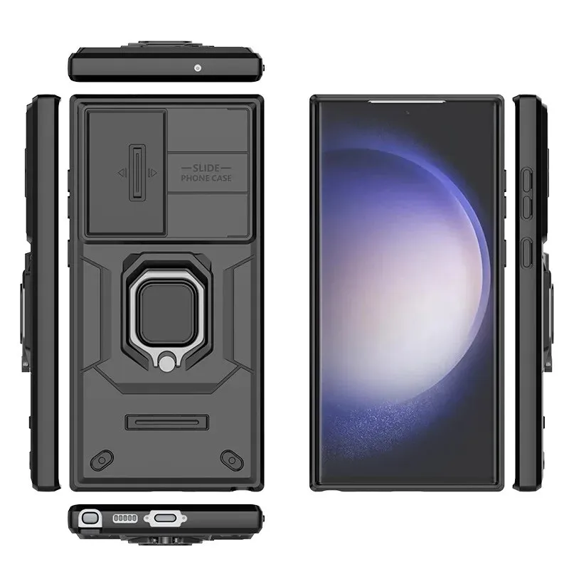 Bananq – coque de caméra à objectif coulissant, étui avec anneau Ultra magnétique pour Samsung A54 A34 A24 A14 A13 4G 5G M34 S24 S23 Plus_voghion.com