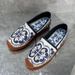 Women's Flat Shoes With Printed New Rope Blue And White Porcelain Design, Casual Fresh Literary Comfortable Versatile_voghion.com