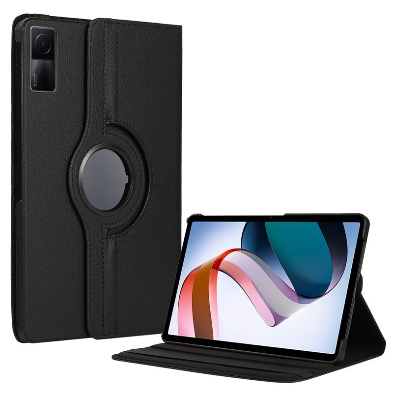 For Xiaomi Redmi Pad 10.61 360 Degree Rotation Litchi Texture Leather Tablet Case(Black)_voghion.com