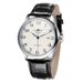 Men's Automatic Mechanical Watch With Calendar, Leather Strap, And Mineral Glass - Classic Round Dial Design For Casual And Formal Wear_voghion.com