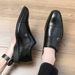 Cross-Border Business Double Buckle Monk Men's Large Size Pointed Formal European And American Office Brogue Leather_voghion.com