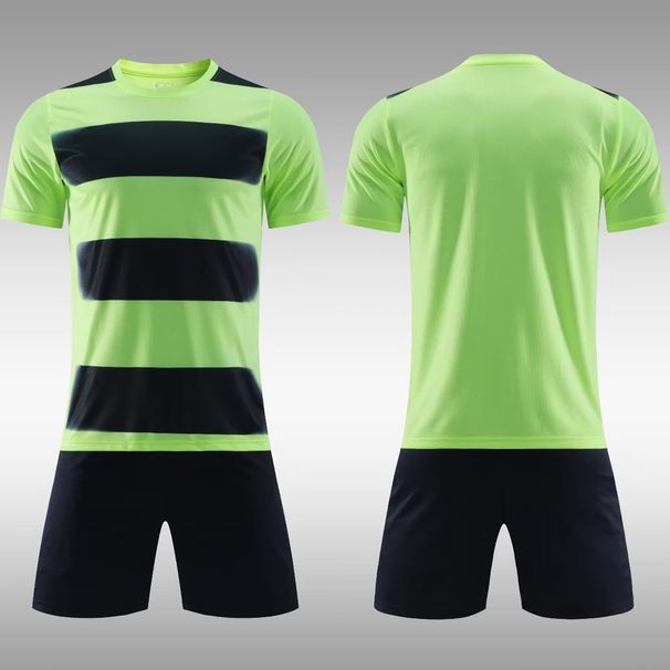 22-23 Light Plate short sleeved adult shimmering green football set team jersey_voghion.com