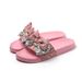 Spring Summer Pink Indoor Slippers Outdoor Women's Open-Toe Slide Sandals_voghion.com