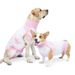 Cross-border dog Post-Operation Anti-licking sterilization clothing weaning clothing large dog breathable belly protection tie-dyed summer dog clothes_voghion.com