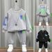 Barnkläder Pojkar Vårdräkt Ny stil Pojkar Långärmad jacquardtröja Träningsbyxor Fashionabla barndräkt vår och höst i två delar_voghion.com
