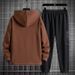 Härekleeder Fréijoer an Hierscht fir Männer, koreanesche Stil, Moud, grouss Gréisst, Kapuzenpullover, locker a komfortabel Jogginghosen, komplett Set_voghion.com