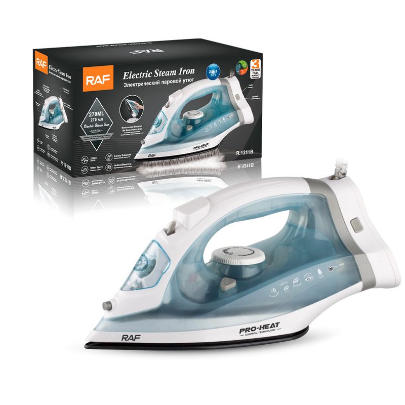 RAF European Steam Iron Handheld, Multifunctional Adjustable Spray Electric Iron Removable Wireless_voghion.com