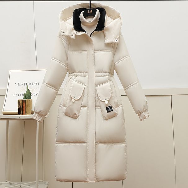 Abbigliamento da donna, cappotto invernale in cotone di grandi dimensioni, lunghezza media, con cappuccio, ampio collo in pelliccia, caldo e largo_voghion.com