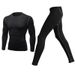 Fleece-Lined Base Layer Men's Fitness Thermal Underwear Sports Set Tight-Fitting Winter Running Yoga High Elastic_voghion.com