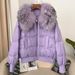 Women's Clothing oversized raccoon fur collar winter women's short thickened  winter coats jacket flat coat_voghion.com