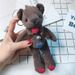 Niedlicher großer Cord-Knopf-Bär-Taschenanhänger, kreativer Plüsch-Geschenk-Schlüsselanhänger_voghion.com