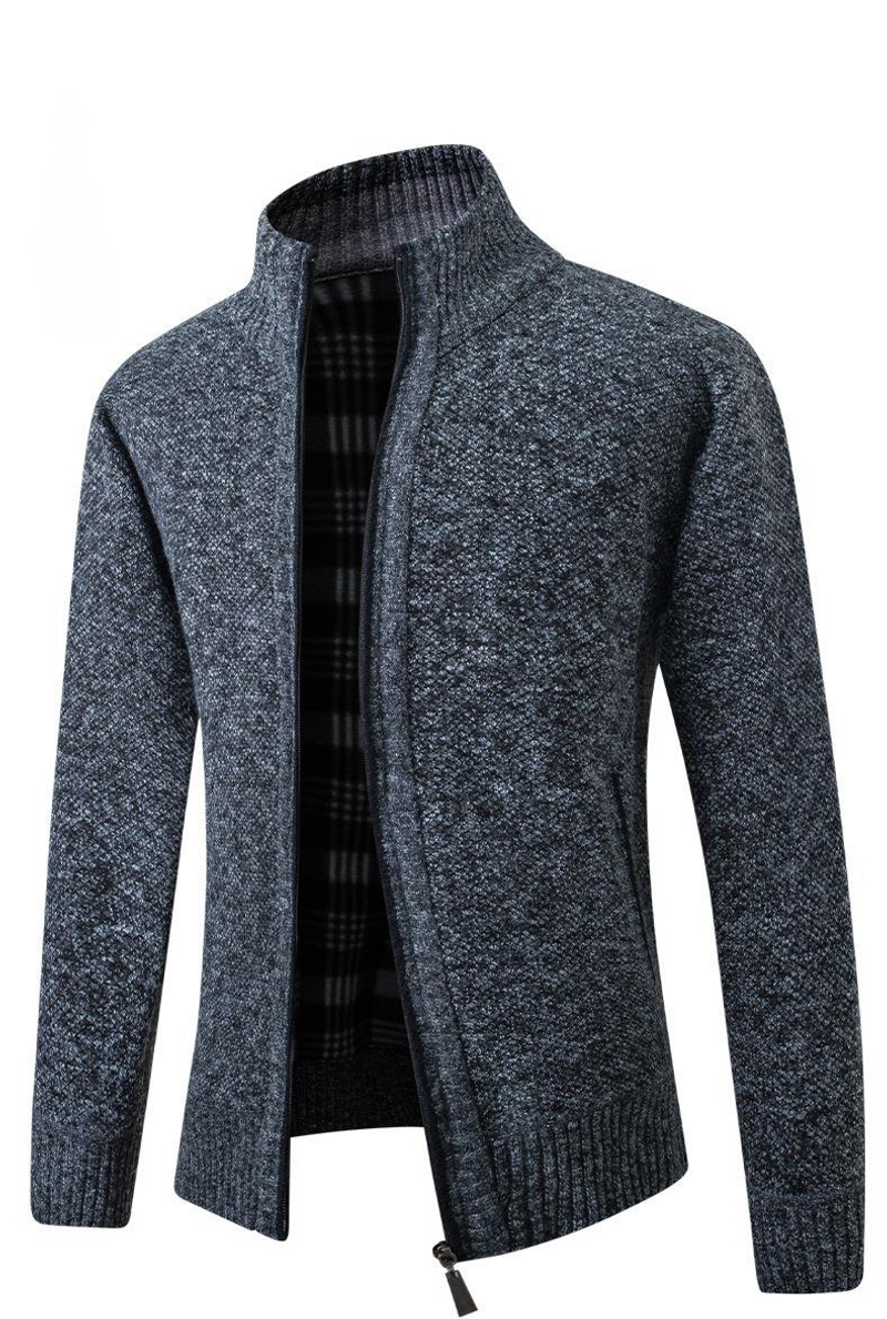 2023 Men's European Size Thickened Long Sleeved Knit Casual Outdoor Men's Sports Cardigan_voghion.com
