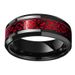 Ready Stock Punk Red Square Zircon Couples Wedding Rings Matching For Women Man Ring Set Wholesale Accessories Bulk Stainless Steel_voghion.com