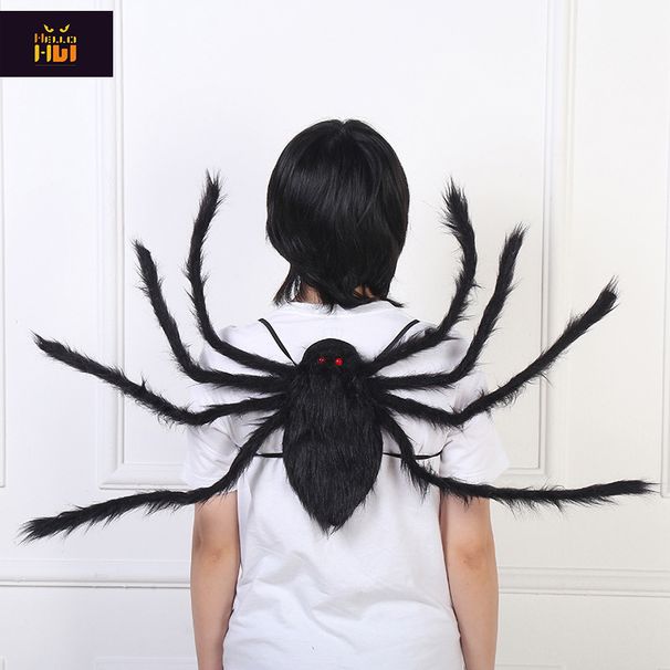 Accessoire de déguisement d'araignée géante et effrayante - Décoration effrayante pour fête d'Halloween, araignée colorée à sangle pour cosplay et farces_voghion.com