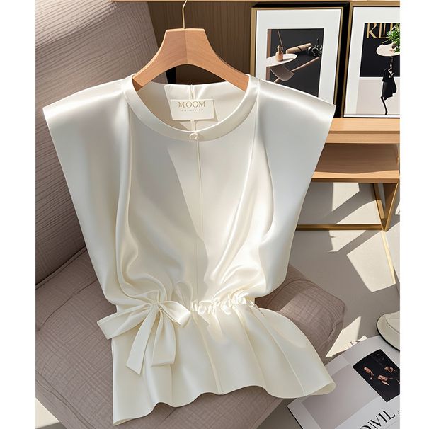 Damenbekleidung Hochwertiges weißes Hemd für Damen, modisches, hochwertiges und einzigartiges Kurzarmoberteil, Nischendesign_voghion.com