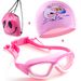 Barnens imskyddande simglasögon med stor båge, simmössa, ryggsäck, dragskoväska, näsklämma, öronproppar, simutrustning_voghion.com