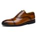 Men's Oxford Men's Head Cowhide Three Section Genuine Leather Shoes, England Style Wedding Shoes_voghion.com