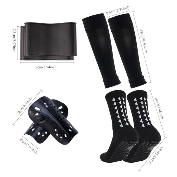 Dorosłe grube skarpety piłkarskie z dolną częścią ręcznika, kombinacja męskich i damskich, klejonych, antypoślizgowych, magicznych skarpetek, ochraniaczy na nogi_voghion.com
