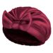 Pure color bowknot satin shower cap pullover Baotou cap silk satin perm cap home_voghion.com