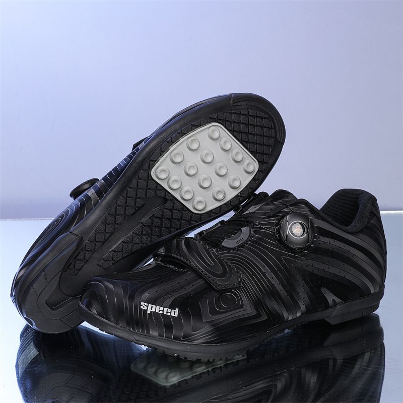 New Style Random Pattern Mountain Bike Cycling Shoes Road Bike Lock Shoes Hard Bottom Dynamic Cycling Shoes Bicycle Wide Bottom Shoes_voghion.com
