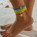 Bohemian Shell Colorful Bead Anklet Set Beach Style Starfish Beaded Foot Jewelry For Women_voghion.com