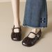 French Single Shoes Women's Flat Bottom Shallow Mouth Ballet Soft Sole Grandma Shoes With Mary Jane Shoes_voghion.com