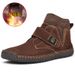 European Warm Series 2025 Spring And Autumn New Men's Mid-Cut Martin Large Size Short Handmade Velcro Sock Boots For Men_voghion.com