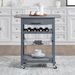 Mobile Rolling Kitchen Island Trolley Serving Cart With Underneath Drawer & Slide-Out Wire Storage Basket_voghion.com